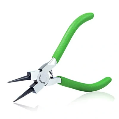 Image de SPEEDWOX Mini Pince à becs ronds pour la fabrication de bijoux 4.5&quot; Extra mince mâchoire tronconique boucler petit fil Micro Fine Pinces Outils main précision Perlage professionnel