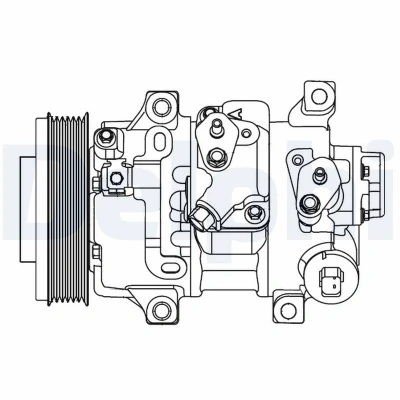 Image de DELPHI CS20478 compresseur De Climatisation 6ZSE14 PAG 46 avec huile TOYOTA: Verso, Auris 5 portes, Avensis III Break