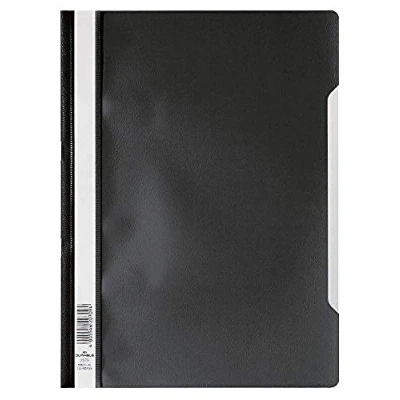 Image de Durable 252301 Cartellina ad Aghi Clear View, per Documenti Formato A4 Perforati, Nero, Confezione da 25 Pezzi, Pezzi