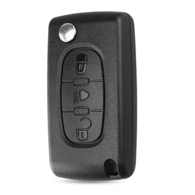 Image de Télécommande à 3 boutons compatible avec Citroën C2 C3 C4 C5 C6 C8 Picasso Xsara Peugeot 207 307 407 408, clé de voiture rechange