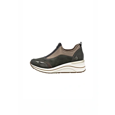Image de Remonte Baskets basses D0T08 pour femme, semelle lâche, Vert Combi 54, 43 EU Weit