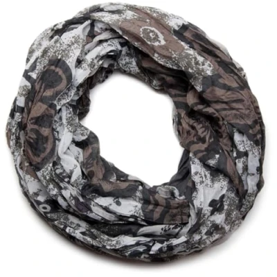 Image de styleBREAKER Écharpe tube snood avec motif à fleurs sur toute la surface 01014027, couleur:Gris
