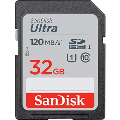 Image de SanDisk Ultra 32GB SDHC Memory Card, Up to 120 MB/s, Class 10, UHS I, V10
