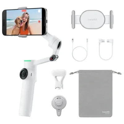 Image de Stabilisateur pliable à 3 axes Insta360 Flow 2 Pro Standard Blanc
