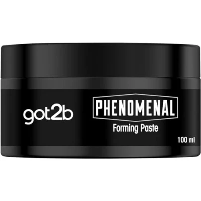 Image de got2b Phenomenal Forming Paste Hold 3 (100 ml), cire capillaire pour homme donne un style de salon coiffure phénoménal, gel coiffant une tenue forte et brillance naturelle