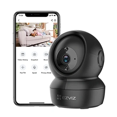 Image de EZVIZ C6N Caméra Surveillance WiFi Intérieure 1080p, Bébé Pan/Tilt à 360, 2.4Ghz, Vision Nocturne Intelligente avec Smart IR, Détection de Movement et Suivi Auto, Audio Bidirectionnel