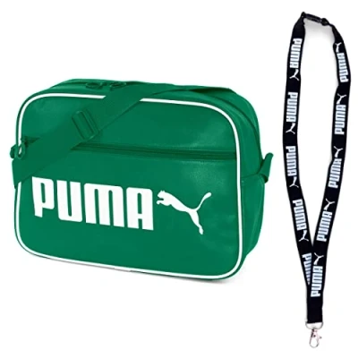 Image de PUMA Sac à bandoulière Campus Reporter Retro Bag Porte clés limité, vert, Taille unique