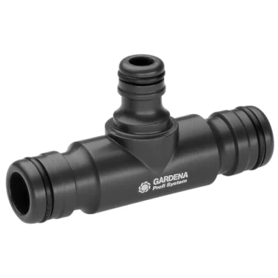 Image de Dérivation en T grand débit de Gardena : adaptateur du système au Original Gardena, pour un d&#039;eau élevé (2835 20)