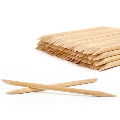 Image de GOOD STUFF Lot de 12 bâtons en bois pour enlever les cuticules et ongles Longueur 11,5 cm Double pointe pousser appliquer des décorations