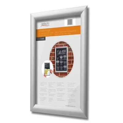 Image de Deflecto Pack de 10 Cadres encliquetables muraux format A3 SFA3S10 Argent