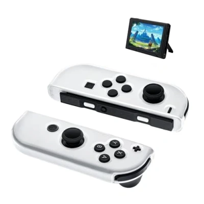 Image de Mcbazel Switch Joycon Housse de Protection TPU Transparence Durable pour Les Manettes la NS Switch/Switch OLED Joy Con 1 Paire
