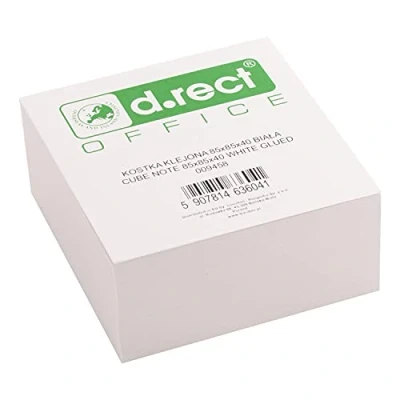 Image de D.RECT Bloc notes 85 x 40 mm Environ 350 feuilles Encollées à la tête Blanc