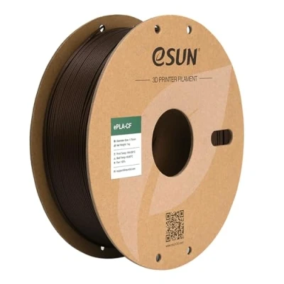 Image de eSUN Filament PLA 1.75mm, ePLA CF Chargé en Fibre de Carbone Précision Dimensionnelle +/ 0.03mm, Bobine 1KG (2.2 LBS) pour 3D FDM Imprimantes,Rouge