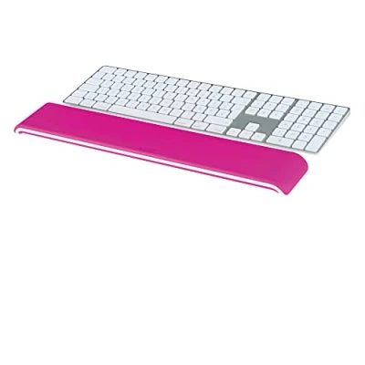 Image de Leitz Ergo WOW Repose Poignet Ajustable pour Clavier, Hauteur Réglable sur 2 Positions, Rose/Blanc, 65230023