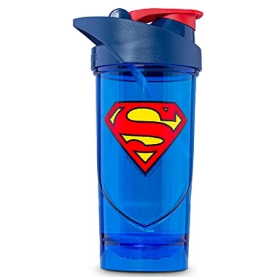 Image de Shieldmixer Hero Pro Classic Shaker for Whey Protein Shakes and Pre Workout, BPA Free, 700 ml, Superman