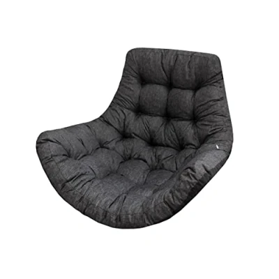Image de George Coussin de Jardin, Fauteuil Cocon, Suspendu, balancelle Taille L, 120 x 100 cm Noir