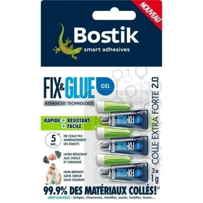 Image de Sader Colle de Réparation Répare Tout Instantanée Extra Forte Prise en 5 secondes Efficace sur Tous Matériaux Sans Odeur et Solvants Transparent 3 Tubes 1 g