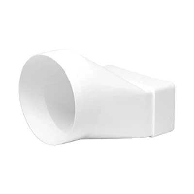 Image de 110 x 55 mm / 11 5,5 cm Raccord de tuyau rectangulaire pour tube rond 100 mm/10 Système ventilation, chauffage, refroidissement Élément ventilation les espaces restreints.