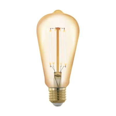 Image de Eglo Ampoule LED E27 à intensité variable avec interrupteur 4,5 W Amber vintage Blanc chaud 2200 K Edison ST64 Diamètre : 6,4 cm