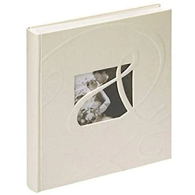 Image de Walther Design album photo blanc 28 x 30,5 cm Couverture en lin avec découpe de couverture, mariage Ti amo UH 122