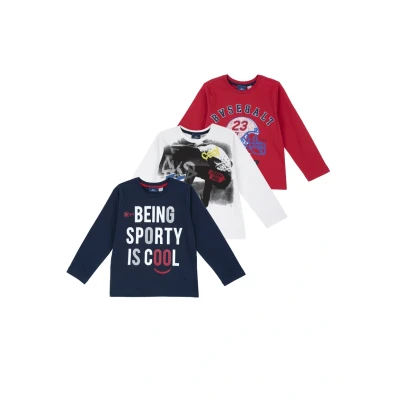 Image de Chicco 3 PACK Tshirt à manches longues pour enfants, Taille: 122, Multicolored