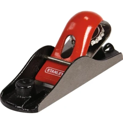 Image de Stanley 1 12 220 Rabot à recaler 180mm Largeur 40mm Joues Rectifiées Réglage manuel Simple et Rapide Via molette Structure en métal Résistant Aux Chocs AntiCorrosion Semelle Usinée