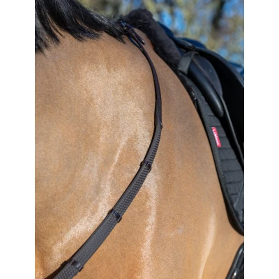 Image de LeMieux Rênes Arika Soft Rubber with Stopper Marron/Laiton Cob