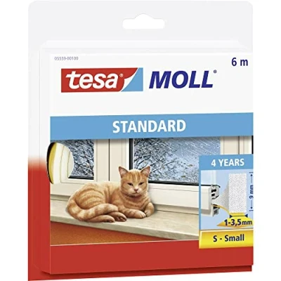 Image de tesa Calfeutrer Joint Portes &amp; Fenêtres Profil I standard d&#039;isolation Adhésif en Mousse Marron 6 m x 9 mm 4