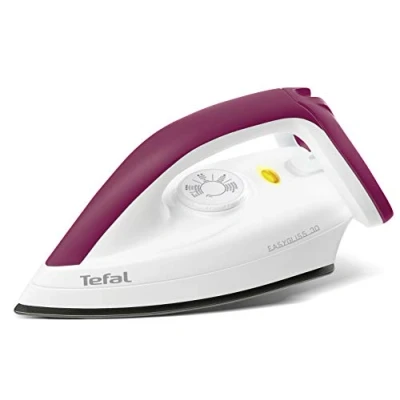 Image de Tefal FS 4030 Fer à sec Easygliss, 1200 W, semelle Durilium (Blanc/rouge foncé)