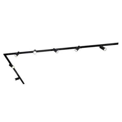 Image de Ledvion Éclairage de piste LED 3M + 7 Track Spotlights (5W, 2700K, Noir, Dimmable), 1 phase Fixture, Spot voie, luminaire