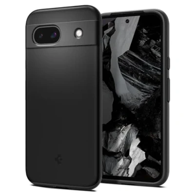 Image de Spigen Thin Fit Coque Compatible avec Google Pixel 8a [0,07 Pouces Silhouette] Noir