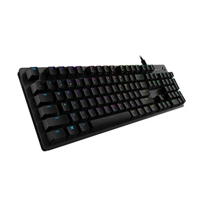 Image de Logitech G Clavier de Jeu mécanique 512, commutateurs GX Blue Clicky Switches, éclairage RVB LIGHTSYNC, Boucle USB, boîtier en Aluminium, Touches F programmables, Disposition QWERTY US Noir