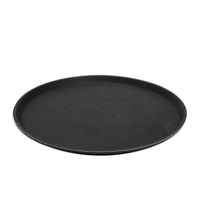Image de APS tray Gastro, plateau de service noir, en GRP avec surface antidérapante, Ø 40,5 x hauteur 2 cm, noir