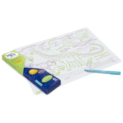 Image de SUPER PETIT Jeu pédagogique frise et coloriage Dinosaures T rex Réversible Livré avec 1 Feutre Facile à Nettoyer Réutilisable À Partir De 3 Ans