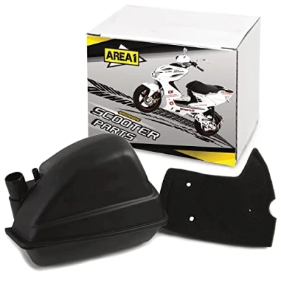 Image de Area1 filtre à air de rechange + pour 50 cc 2 temps compatible avec Speedfight 3, 4, Jetforce, Ludix, Streetzone Kisbee Ludix Citystar Django New Vivacity (couché)