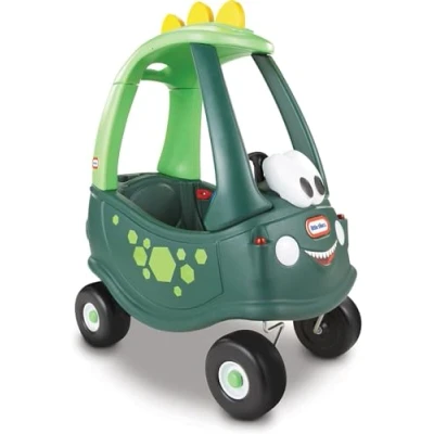 Image de Little Tikes Dino Cozy Coupé Voiture Conduisez avec un vrai klaxon de travail, interrupteur d&#039;allumage cliquable &amp; bouchon carburant