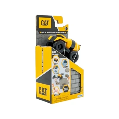 Image de CAT Jouets de Construction Dig N’Build Concrete Playset avec 230 grammes composé Cadeaux et 3 Ans +