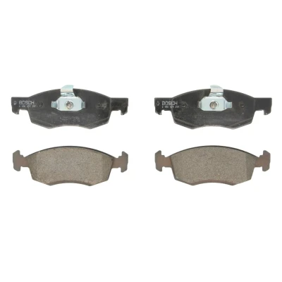 Image de BOSCH 0 986 494 197 Jeu de plaquettes frein Low Metallic avec clip piston, tôle anti bruit DACIA: Logan I MCV, Pick up