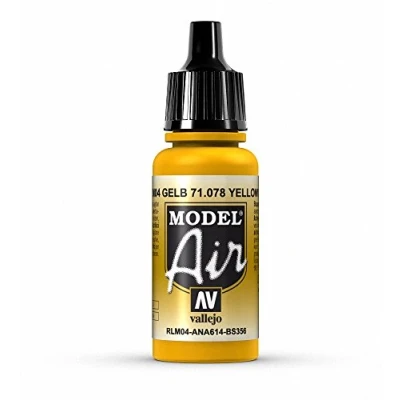 Image de Vallejo Model Air Flacon de peinture acrylique 17 ml or jaune