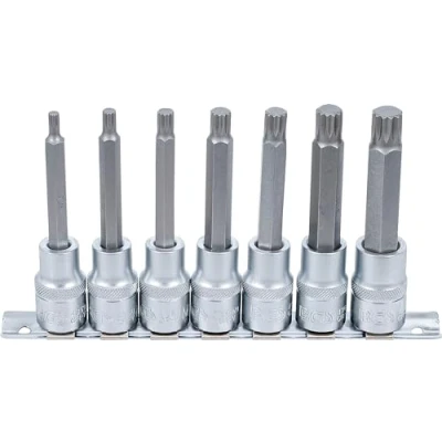 Image de BGS 5175 Jeu de douilles à embouts 12,5 mm (1/2&quot;) Denture multiple intérieure (pour XZN) M5 M14 7 pièces