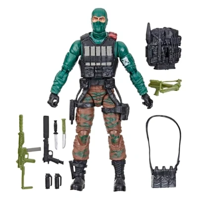 Image de G.I. Joe Classified Series Retro Cardback Beach Head, figurine d&#039;action de collection 15,2 cm avec 10 accessoires