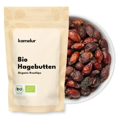 Image de Kamelur 1kg de cynorrhodons BIO séchés &amp; sans additifs, pour thé entiers dans un emballage biodégradable