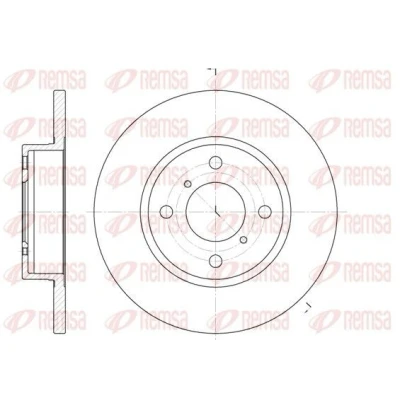 Image de REMSA 6621.00 Disque de frein Essieu avant 247, 247 12 4 plein OPEL: Agila A, SUZUKI: Wagon R+ II 3/5 portes, I portes
