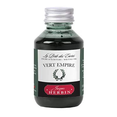 Image de Jacques Herbin 17039T Flacon d&#039;encre à écrire 100ml Stylo plumes, stylos roller Vert Empire