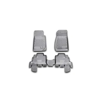 Image de Element Tapis de Sol sur Mesure en Caoutchouc Compatible avec Jeep Wrangler MK3 4 Doors 2007 2017