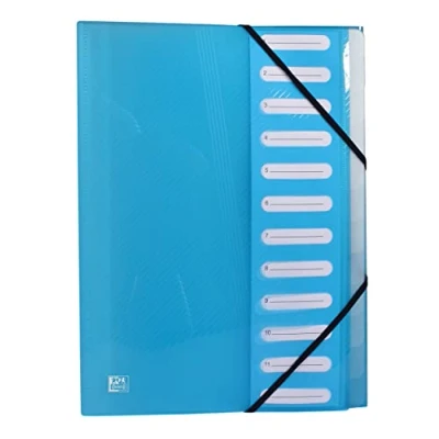 Image de OXFORD Trieur Extensible 12 Compartiments A4 Hawaï Couverture Polypro Coloris Assortis