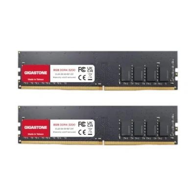 Image de 【DDR4 RAM】 Gigastone RAM de Bureau 16Go (2x8Go) DDR4 3200MHz PC4 25600 Unbuffered Non ECC 1.2V CL22 288 Pin/Broches UDIMM Mémoire (Ordinateur Uniquement)