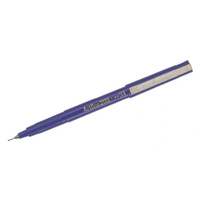 Image de artline Lot de 12 Stylos Feutre 200 Permanent Indélébile Pointe 0,4 mm Bleu