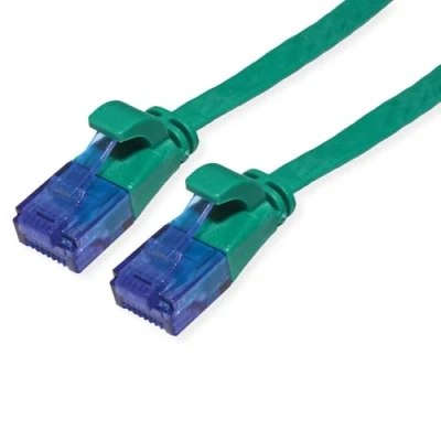 Image de Value Câble Patch Cat.6A (Class EA) UTP, Extra Plat, Vert, 1,5 m