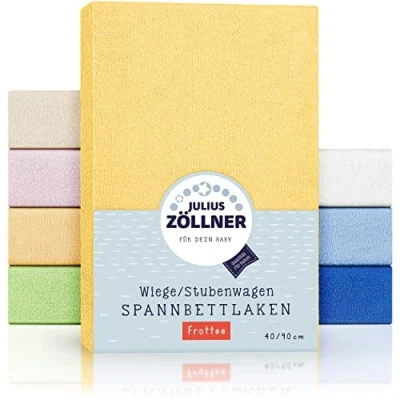 Image de Drap Housse Julius Zöllner en Tissu éponge pour Les berceaux de 90 x 40 cm, différents Coloris